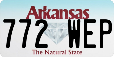 AR license plate 772WEP