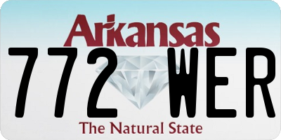 AR license plate 772WER