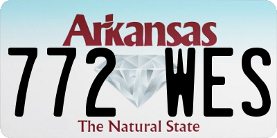 AR license plate 772WES