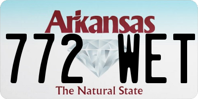 AR license plate 772WET