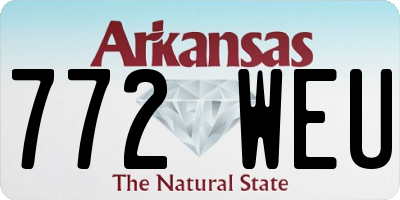 AR license plate 772WEU