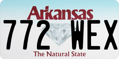 AR license plate 772WEX