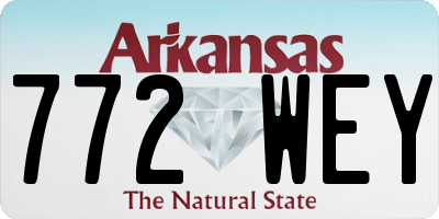 AR license plate 772WEY