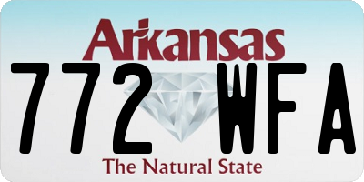 AR license plate 772WFA