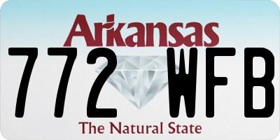 AR license plate 772WFB