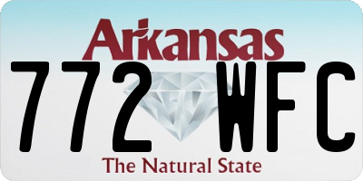 AR license plate 772WFC