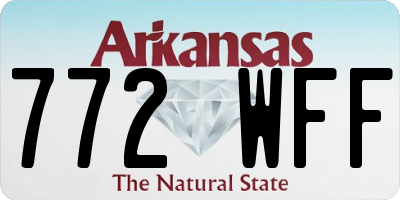 AR license plate 772WFF