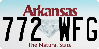 AR license plate 772WFG