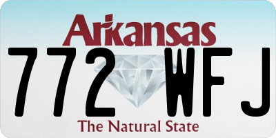 AR license plate 772WFJ