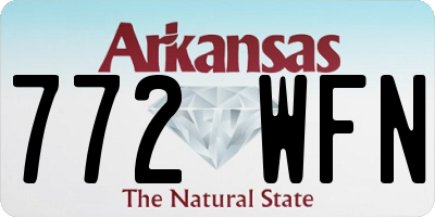 AR license plate 772WFN