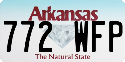 AR license plate 772WFP