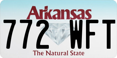 AR license plate 772WFT