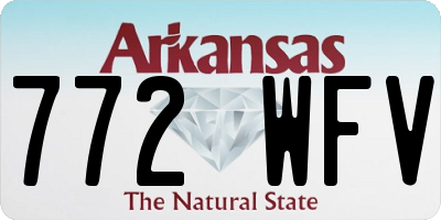 AR license plate 772WFV