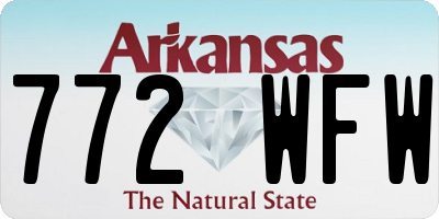 AR license plate 772WFW
