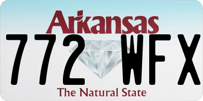 AR license plate 772WFX