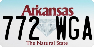 AR license plate 772WGA
