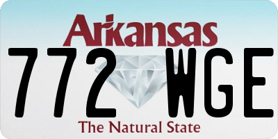AR license plate 772WGE