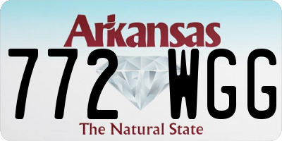 AR license plate 772WGG