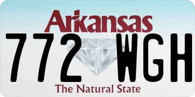 AR license plate 772WGH
