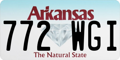 AR license plate 772WGI