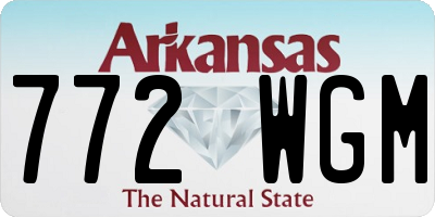 AR license plate 772WGM