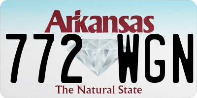 AR license plate 772WGN