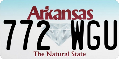 AR license plate 772WGU