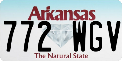 AR license plate 772WGV