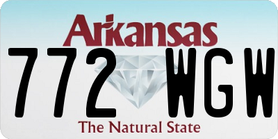 AR license plate 772WGW