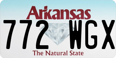 AR license plate 772WGX