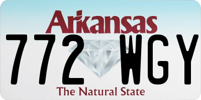 AR license plate 772WGY