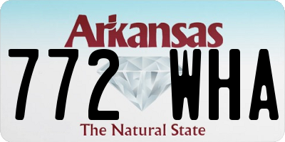 AR license plate 772WHA