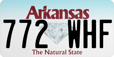 AR license plate 772WHF