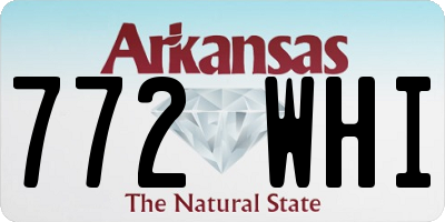 AR license plate 772WHI