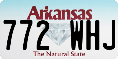 AR license plate 772WHJ