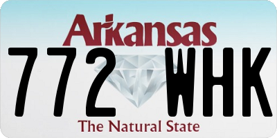 AR license plate 772WHK