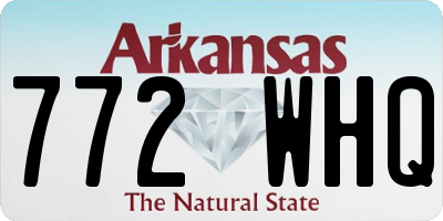 AR license plate 772WHQ