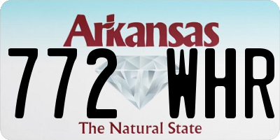 AR license plate 772WHR