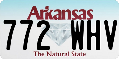 AR license plate 772WHV