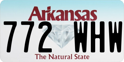 AR license plate 772WHW