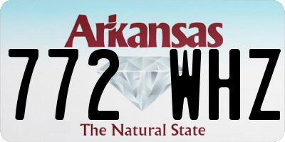 AR license plate 772WHZ