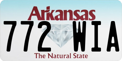 AR license plate 772WIA