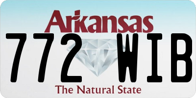 AR license plate 772WIB