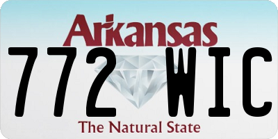 AR license plate 772WIC