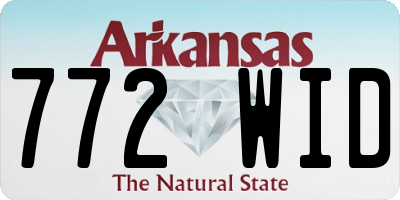 AR license plate 772WID