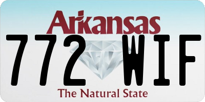 AR license plate 772WIF