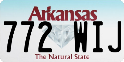 AR license plate 772WIJ