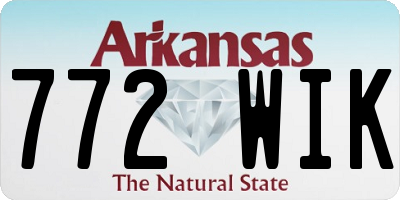 AR license plate 772WIK