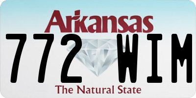 AR license plate 772WIM