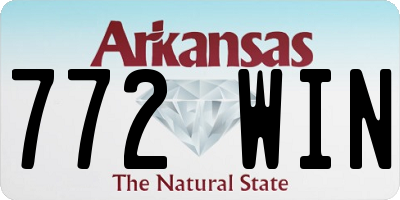 AR license plate 772WIN